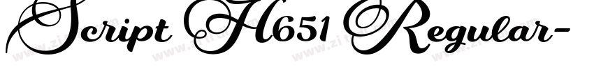 Script H651 Regular字体转换